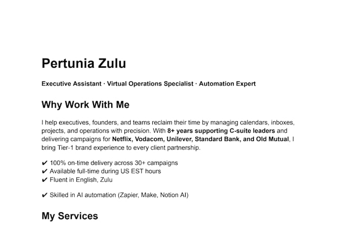 be your executive assistant and virtual assistant